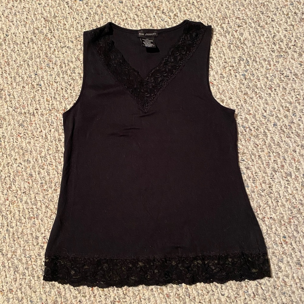 Vintage black lace tank top
